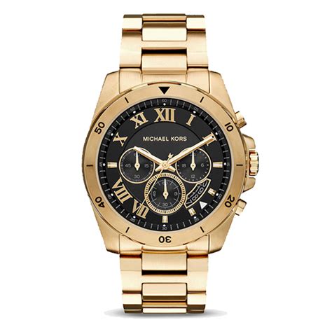 michael kors men's black and gold watch|men's mk watch with diamonds.